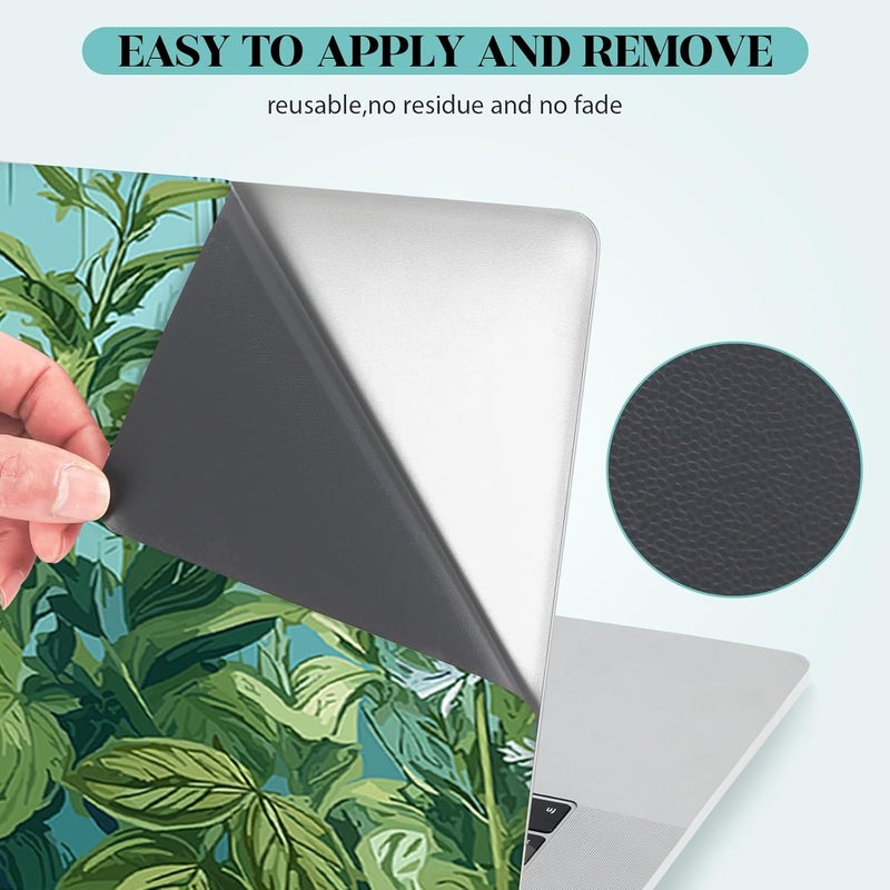 Lauspuck Laptop Skin Sticker Decal, 12" 13" 13.3" 14" 15" 15.4" 15.6 inch Personalized Universal Vinyl Notebook Skin Sticker Cover Art Protector Decal, Green Plant Flowers - Image 5